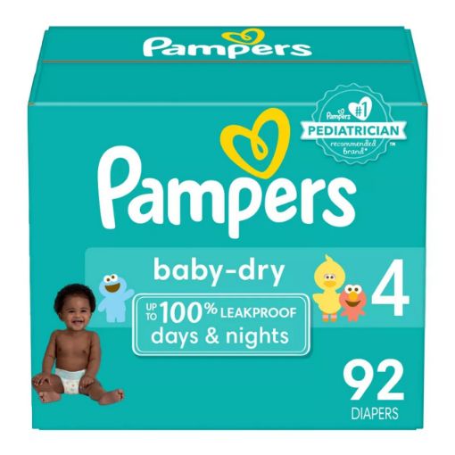 Imagen de PAÑAL PAMPERS BABY DRY DESECHABLE ETAPA 4 92 UND