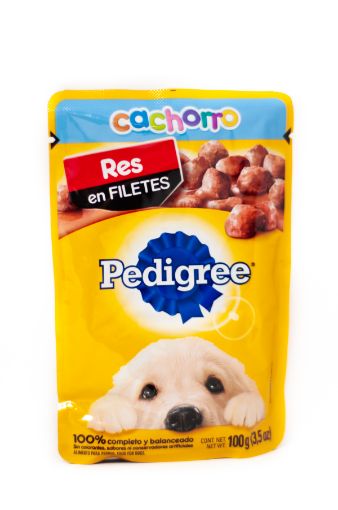 Imagen de ALIMENTO PARA PERRO PEDIGREE RES EN FILETES CACHORRO 100 G