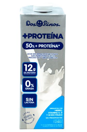 Imagen de LECHE DESLACTOSADA DOS PINOS DESCREMADA + PROTEÍNA 50% +PROTEÍNA 1000 ML