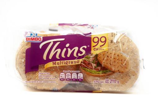 Imagen de PAN BIMBO THINS MULTIGRANO 6 UND 210 G