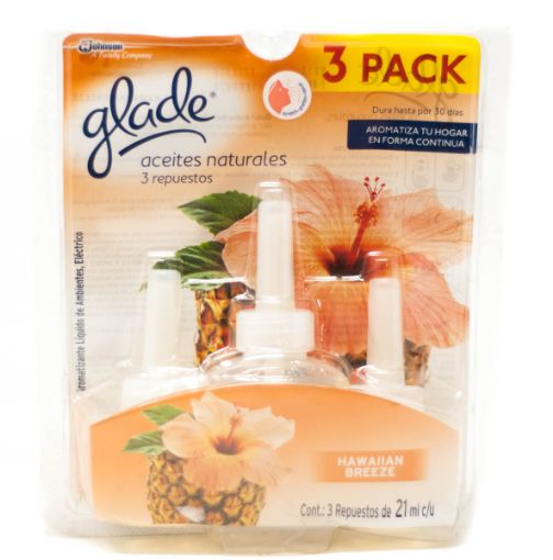 Imagen de REPUESTO AROMATIZANTE GLADE HAWAIIAN BREEZE 3 UND 63 ML 