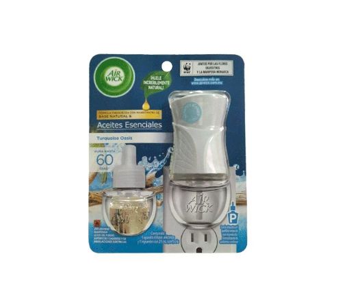 Imagen de DIFUSOR ELECTRICO AIR WICK & REPUESTO AROMATIZANTE TURQUOISE OASIS 1.00 ML