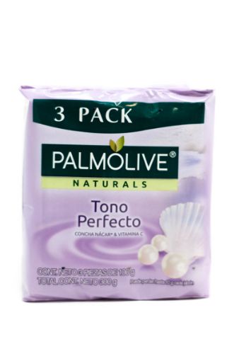 Imagen de JABON DE TOCADOR PALMOLIVE NATURALS TONO PERFECTO 3 UND 300 G