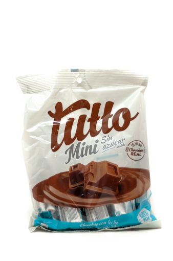 Imagen de CHOCOLATE TUTTO MINI SIN AZÚCAR BOLSA 90 G