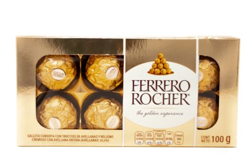 Imagen de CHOCOLATE FERRERO ROCHER CAJA 8 UND 100.00 G