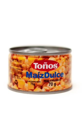 Imagen de MAÍZ DULCE TONOS LATA 70 G