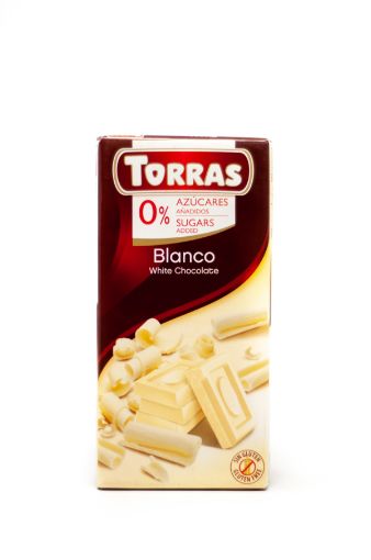 Imagen de CHOCOLATE TORRAS BLANCO SIN AZÚCAR 75.00 G