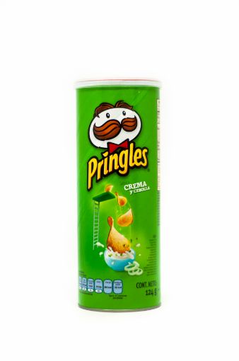 Imagen de PAPAS TOSTADAS  PRINGLES CREMA Y CEBOLLA 124 g 