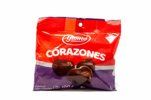 Imagen de CHOCOLATE GALLITO CORAZONES BOLSA 100 G