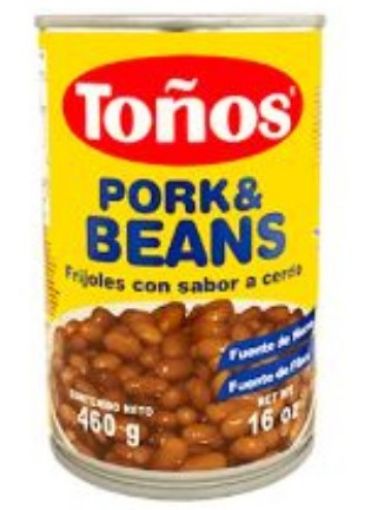 Imagen de FRIJOLES  TONOS CON SABOR A CERDO 460.00 G