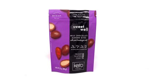 Imagen de CHOCOLATE SWEETWELL KETO CON LECHE-ALMENDRA Y SAL ROSA DEL HIMALAYA  90 g 