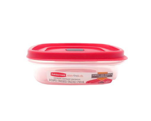 Imagen de RECIPIENTE PLASTICO RUBBERMAID CON VENTANA DE VENTILACION 3 TAZAS  1 und 