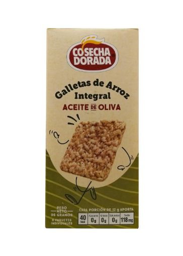 Imagen de GALLETA COSECHA DORADA DE ARROZ INTEGRAL & ACEITE DE OLIVA UND 96 G