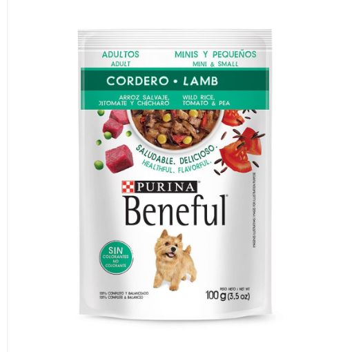 Imagen de ALIMENTO PURINA BENEFUL PARA PERRO ADULTO CORDERO & ARROZ 100 g 