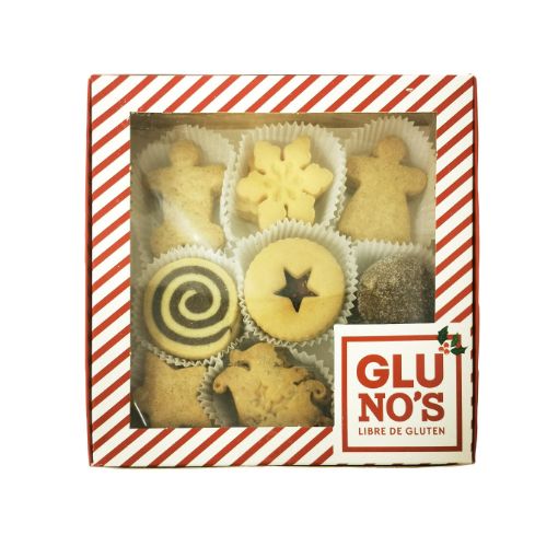 Imagen de GALLETAS NAVIDEÑAS GLUNOS FELIZ NAVIDAD SURTIDAS SIN GLUTEN 25 UND 