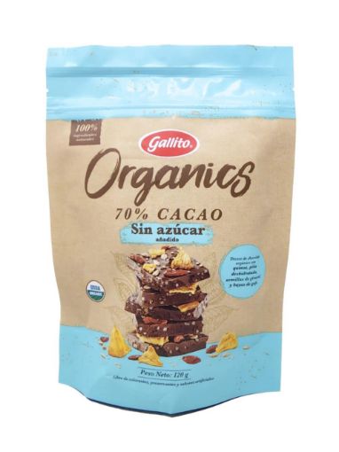 Imagen de CHOCOLATE GALLITO ORGANICS QUINOA PIÑA & BAYAS 120 g 