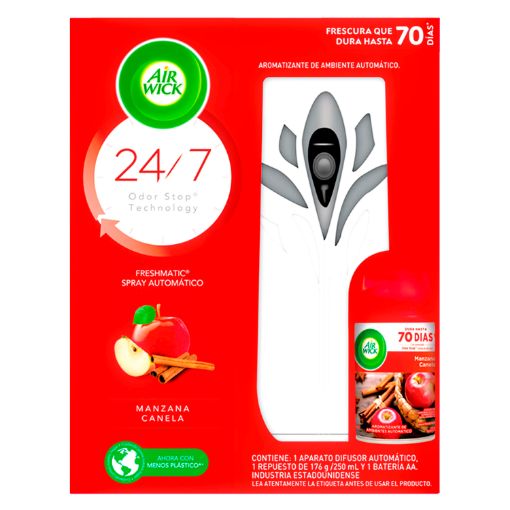 Imagen de DIFUSOR Y REPUESTO AIR WICK FRESHMATIC AROMATIZANTE MANZANA CANELA 250.00 ML
