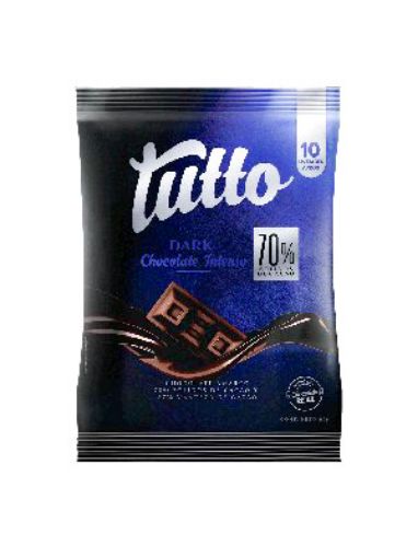 Imagen de CHOCOLATE TUTTO DARK 70% CACAO 10 UND 90 g 