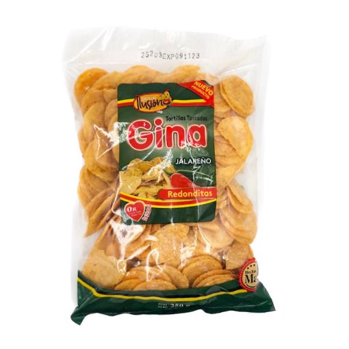 Imagen de TORTILLAS TOSTADAS ILUSION GINA JALAPEÑO 250.00 G