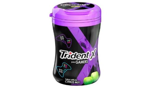 Imagen de GOMA DE MASCAR TRIDENT X PARA GAMERS SABOR MARACUYÁ 37.8 G