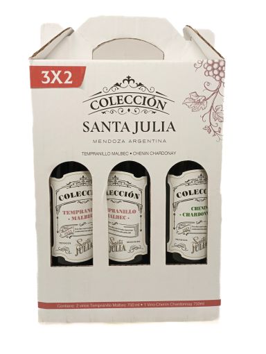 Imagen de OFERTA SANTA JULIA 2250 ML-3 UND VINO TINTO COLECCION 