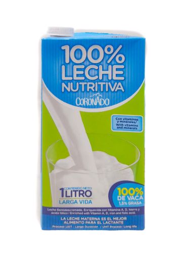 Imagen de LECHE CORONADO SEMIDESCREMADA NUTRITIVA 1.5% GRASA UHT 1000 ml 