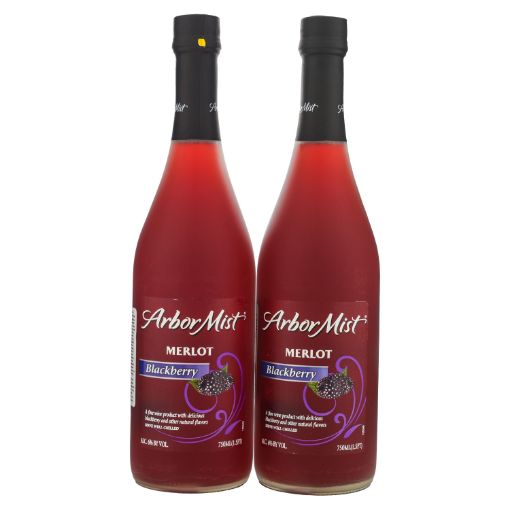 Imagen de OFERTA ARBOR MIST 1500 ML-2 UND VINO TINTO BLACKBERRY MERLOT 750 ML 