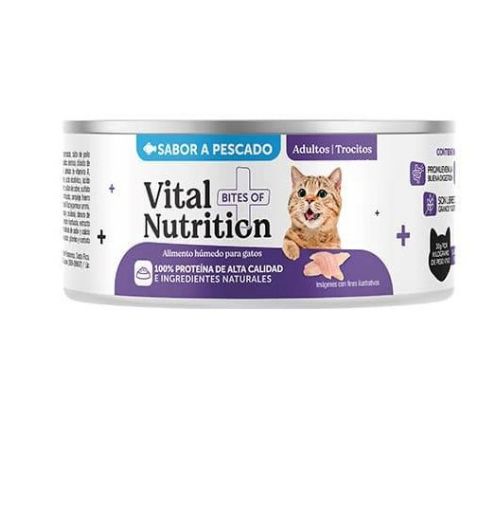 Imagen de ALIMENTO HÚMEDO VITAL NUTRITION PESCADO PARA GATO ADULTO LATA 85.00 G