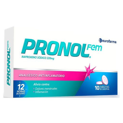 Imagen de ANALGÉSICO PRONOL FEM ANTIINFLAMATORIO 10.00 UND
