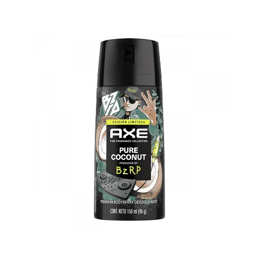 Imagen de DESODORANTE CORPORAL AXE PARA HOMBRE PURE COCONUT DE BZRP 150.00 ML