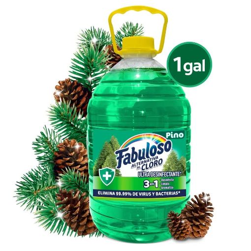 Imagen de DESINFECTANTE FABULOSO 3 EN 1 AROMA PINO 3785.00 ML