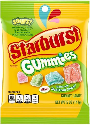 Imagen de GOMITAS STARBURST FRUTAS ACIDA  141.00 G