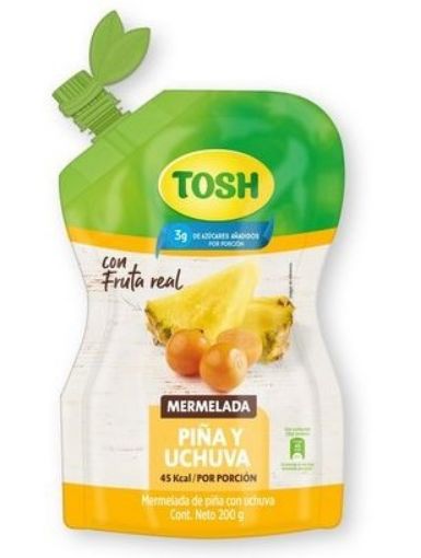Imagen de MERMELADA TOSH DE PIÑA Y UCHUVA REDUCIDA EN AZUCAR DOYPACK 200.00 G