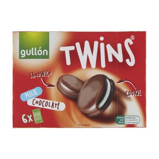 Imagen de GALLETAS GULLÓN TWINS CHOCOLATE RELLENAS DE LECHE 6 UND 252.00 G