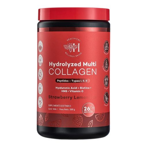 Imagen de COLAGENO HEALTHICAL HIDROLIZADO FRESA LIMÓN EN POLVO  330.00 G