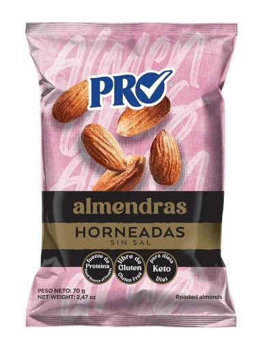 Imagen de ALMENDRAS PRO SIN SAL 70.00 G