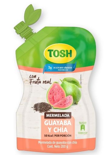 Imagen de MERMELADA TOSH DE GUAYABA Y CHÍA REDUCIDA EN AZUCAR DOYPACK  200.00 G