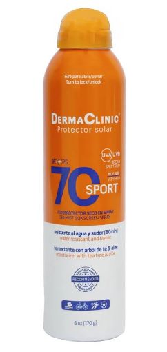 Imagen de PROTECTOR SOLAR DERMACLINIC SPORT FACTOR 70 EN SPRAY  170.00 G