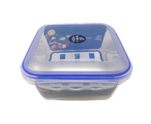 Imagen de RECIPIENTE BIG HOME PARA ALIMENTOS DE PLÁSTICO CUADRADO 650 ML #BG-521-100 1 UND