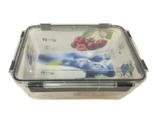Imagen de RECIPIENTE N-VEON PARA ALIMENTOS DE PLÁSTICO RECTANGULAR 3000 ML #87704 1 UND
