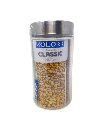 Imagen de RECIPIENTE KOLORR PARA ALIMENTOS DE PLÁSTICO CON TAPA 1700 ML #80717 1 UND