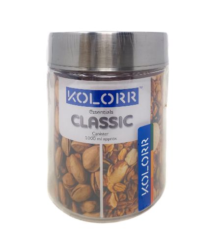 Imagen de RECIPIENTE KOLORR PARA ALIMENTOS DE PLÁSTICO CON TAPA 1000 ML #80715 1 UND