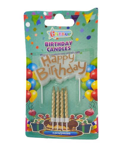 Imagen de VELAS PARA CUMPLEAÑOS IMP HBD #N24-00702 1 UND
