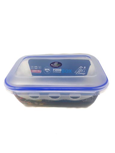 Imagen de RECIPIENTE BIG HOME PARA ALIMENTOS DE PLÁSTICO RECTANGULAR 2500 ML #BG-521-105 1 UND