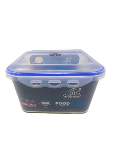 Imagen de RECIPIENTE BIG HOME PARA ALIMENTOS DE PLÁSTICO CUADRADO 4000 ML #BG-521-11 0.00 UND