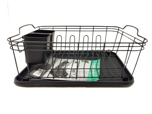 Imagen de ESCURRIDOR LIFE ART PARA PLATOS NEGRO #N23-01892 38X32X16 CM 1 UND
