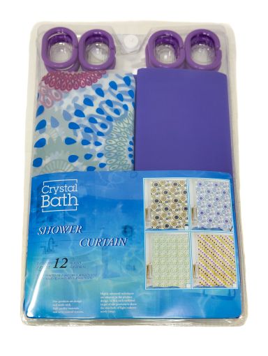 Imagen de CORTINA CRYSTAL BATH BAÑO DE PEVA #355-0004 1 UND