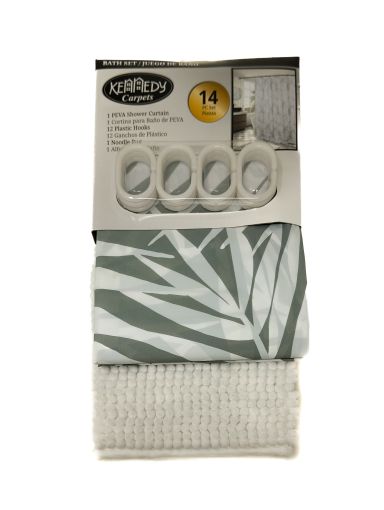 Imagen de SET DE BAÑO KENNEDY CARPETS BLANCO 14 PIEZAS 1 UND