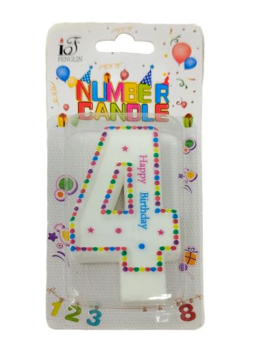Imagen de CANDELA IMP NUMÉRICA COLORES #4 #819-40434 1.00 UND