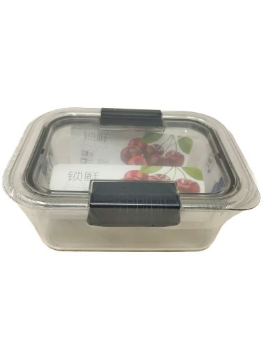 Imagen de RECIPIENTE GLASS FRESH PARA ALIMENTOS DE PLÁSTICO RECTANGULAR 1100 ML #87706 1 UND
